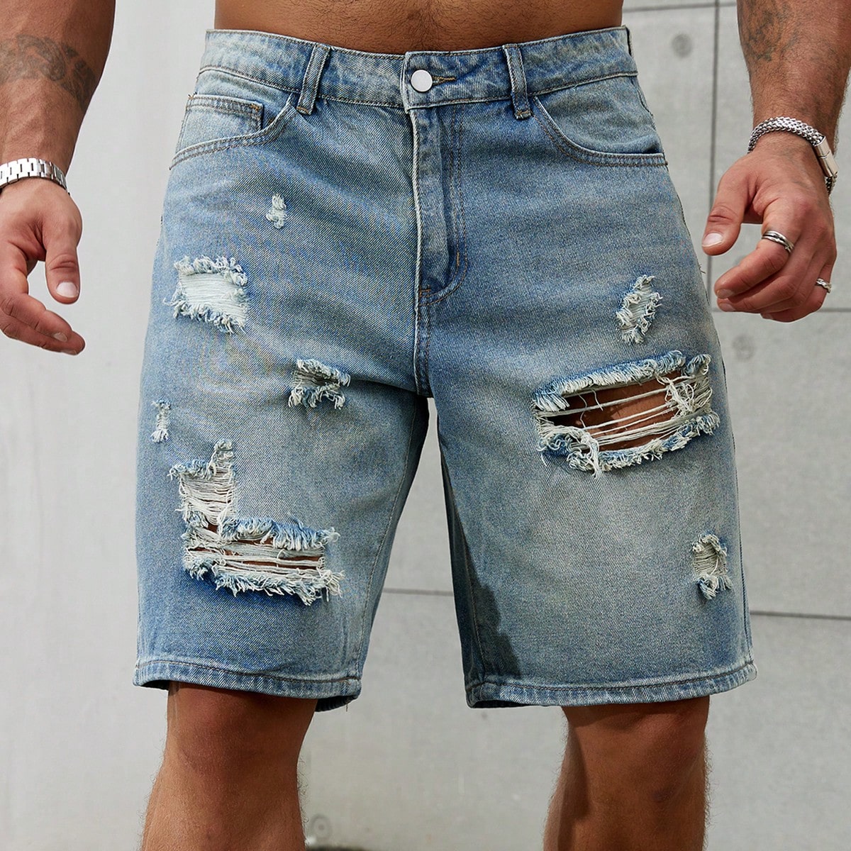 New Fashion Mens Ripped Short  - огляд і ціна Streetwear Brand Fashion