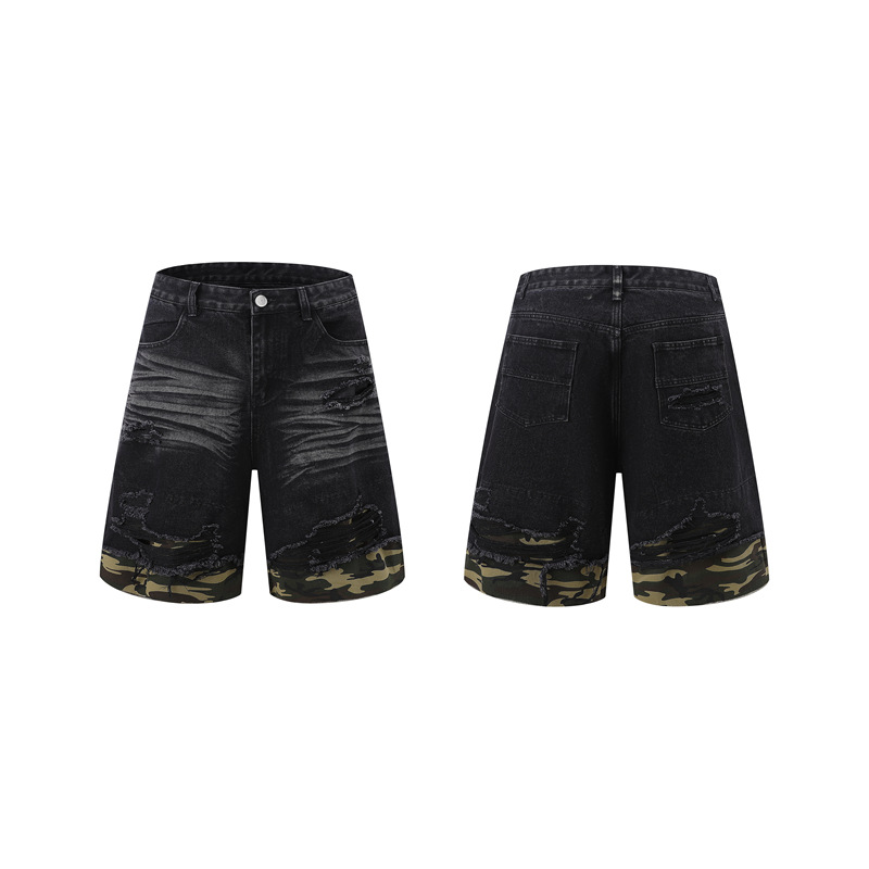 Men's Distressed Ripped Denim  - огляд і ціна Streetwear Zipper