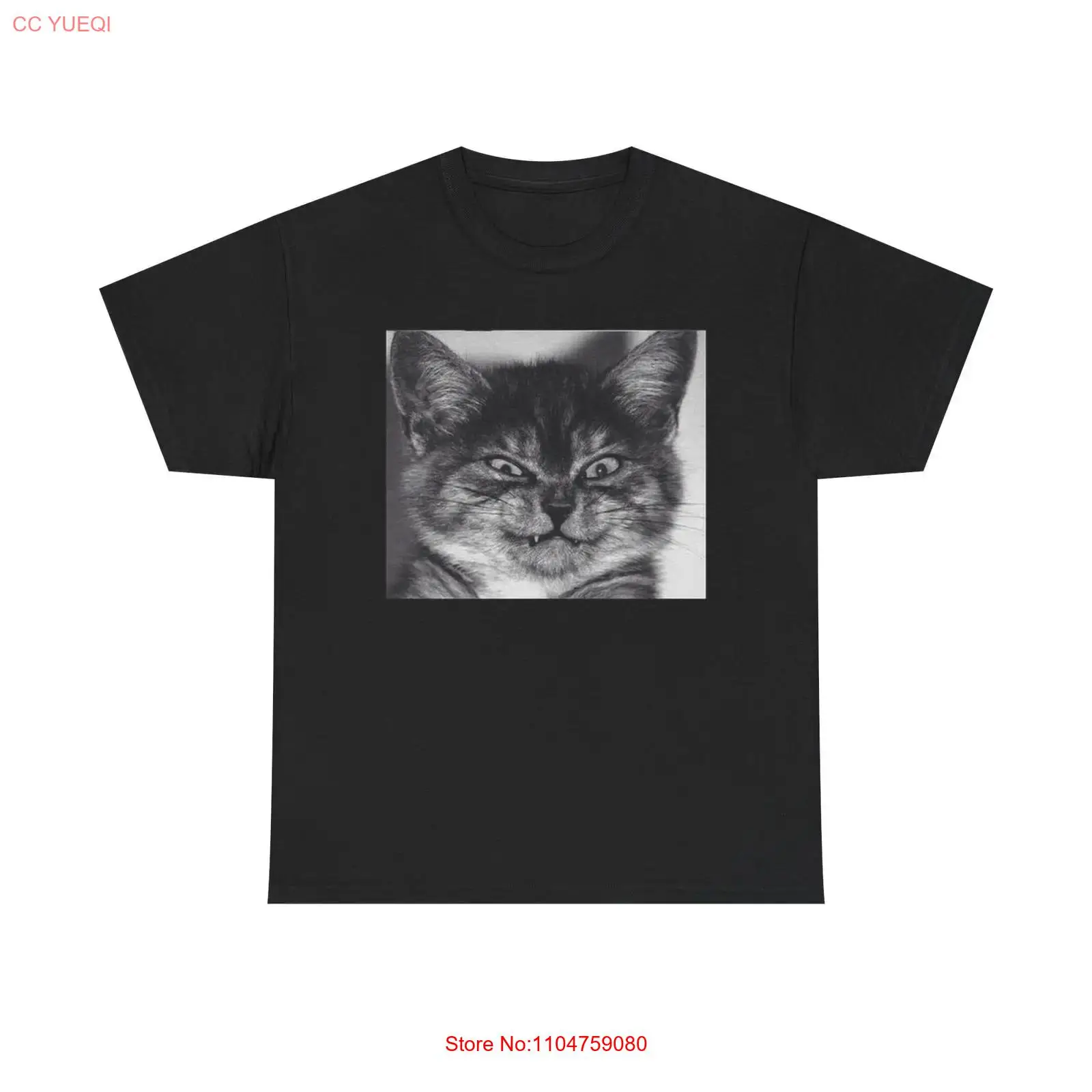 Funny Cat Face T Shirt BRAND N - огляд і ціна Streetwear Brand Cat