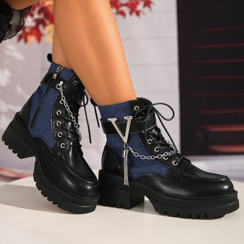 Womens Gothic Spliced Platform - огляд і ціна Streetwear Zipper